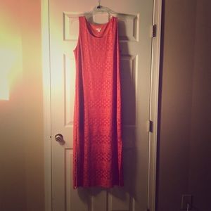 Coral Knitted Sun Dress 🌞